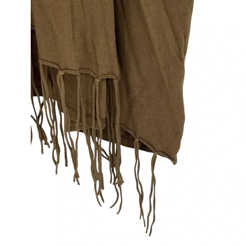 MICHAEL KORS Poncho Sweater V-Neck LARGE/XL Fall Western Lagenlook‎ Fringe